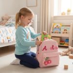 Personalized Mini Kids Backpack – Custom Name Small Toddler Bag, Corduroy Preschool Backpack, Baby Gift for Boys & Girls