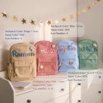 Personalized Corduroy Backpack – Custom Name Kids School Bag, Toddler Preschool Backpack, Back to School Gift for Boys & Girls