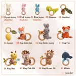 Personalized Baby Rattle – Handmade Newborn Toy, Custom Name Teether Rattle, Baby Shower Gift for Boys & Girls