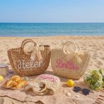 Personalized Mother Daughter Straw Bag Set, Custom Large Beach Tote & Small Crossbody, Matching Mommy and Me Summer Bags, Gift for Her