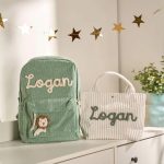 Personalized Corduroy Backpack and Tote Bag Set – Custom Kids Name School Bag, Toddler Preschool Gift, Back to School Essentials