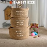Personalized Pet Toy Basket – Custom Woven Storage Basket with Name, Dog or Cat Toy Organizer, Pet Gift Basket