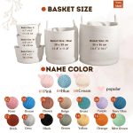 Personalized Woven Basket – Custom Name Storage Basket for Baby Toys, Nursery Organizer or Pet Toy Bin, Handmade Gift