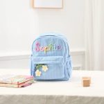 Personalized Mini Kids Backpack – Custom Name Small Toddler Bag, Corduroy Preschool Backpack, Baby Gift for Boys & Girls