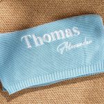 Personalized Knit Baby Blanket | Custom Baby Name Blanket | Embroidered Baby Blanket | Unique Baby Shower Gift