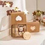 Personalized Baby Gift Set – Custom Newborn Rattle Box, Handmade Crochet Toy - Blanket, Baby Shower Gift for Girls & Boys