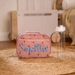 Personalized Corduroy Lunch Bag – Custom Kids Lunch Tote with Name, Toddler School Bag, Preschool Gift for Boys & Girls