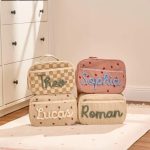 Personalized Corduroy Lunch Bag – Custom Kids Lunch Tote with Name, Toddler School Bag, Preschool Gift for Boys & Girls
