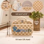 Personalized Corduroy Lunch Bag – Custom Kids Lunch Tote with Name, Toddler School Bag, Preschool Gift for Boys & Girls