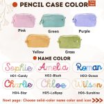 Personalized Corduroy Pencil Case for Kids, Custom Name School Pouch, Girls & Boys Back to School Gift