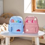 Personalized Mini Kids Backpack – Custom Name Small Toddler Bag, Corduroy Preschool Backpack, Baby Gift for Boys & Girls