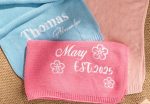 Personalized Knit Baby Blanket | Custom Baby Name Blanket | Embroidered Baby Blanket | Unique Baby Shower Gift