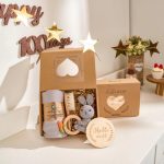 Personalized Baby Gift Set – Custom Newborn Rattle Box, Handmade Crochet Toy - Blanket, Baby Shower Gift for Girls & Boys