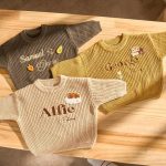 Personalized Baby Sweater – Custom Embroidered Name Knit Jumper, Handmade Toddler Sweatshirt, Baby Shower Gift