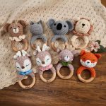 Personalized Baby Rattle – Handmade Newborn Toy, Custom Name Teether Rattle, Baby Shower Gift for Boys & Girls