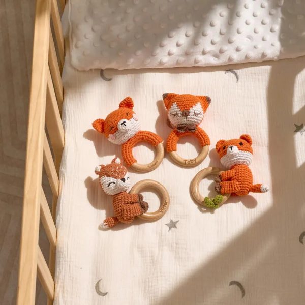 Personalized Baby Rattle – Handmade Newborn Toy, Custom Name Teether Rattle, Baby Shower Gift for Boys & Girls