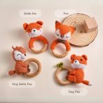 2026 Easter Personalized Baby Rattle – Handmade Custom Name Teether Rattle, Newborn Toy & Baby Shower Gift