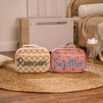 Personalized Corduroy Lunch Bag – Custom Kids Lunch Tote with Name, Toddler School Bag, Preschool Gift for Boys & Girls