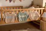 Personalized Baby Sweater – Custom Name Knit Jumper, Handmade Toddler Sweatshirt, Baby Shower Gift