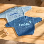 Personalized Baby Sweater – Custom Embroidered Name Knit Jumper, Handmade Toddler Sweatshirt, Baby Shower Gift