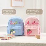 Personalized Mini Kids Backpack – Custom Name Small Toddler Bag, Corduroy Preschool Backpack, Baby Gift for Boys & Girls