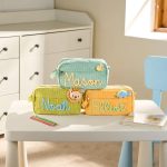 Personalized Corduroy Pencil Case for Kids, Custom Name School Pouch, Girls & Boys Back to School Gift