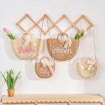 Personalized Mother Daughter Straw Bag Set, Custom Large Beach Tote & Small Crossbody, Matching Mommy and Me Summer Bags, Gift for Her