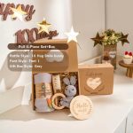 Personalized Baby Gift Set – Custom Newborn Rattle Box, Handmade Crochet Toy - Blanket, Baby Shower Gift for Girls & Boys