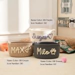 Personalized Pet Toy Basket – Custom Woven Storage Basket with Name, Dog or Cat Toy Organizer, Pet Gift Basket