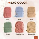 Personalized Corduroy Backpack and Lunch Bag Set – Custom Name School Bag for Kids, Toddler Preschool Bag, Back to School Gift