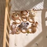 Personalized Baby Rattle – Handmade Newborn Toy, Custom Name Teether Rattle, Baby Shower Gift for Boys & Girls