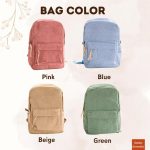 Personalized Corduroy Backpack – Custom Name Kids School Bag, Toddler Preschool Backpack, Back to School Gift for Boys & Girls