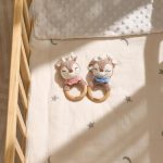 Personalized Baby Rattle – Handmade Newborn Toy, Custom Name Teether Rattle, Baby Shower Gift for Boys & Girls