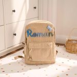 Personalized Corduroy Backpack – Custom Name Kids School Bag, Toddler Preschool Backpack, Back to School Gift for Boys & Girls