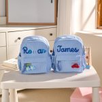 Personalized Mini Kids Backpack – Custom Name Small Toddler Bag, Corduroy Preschool Backpack, Baby Gift for Boys & Girls
