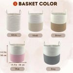 Personalized Woven Basket – Custom Name Storage Basket for Baby Toys, Nursery Organizer or Pet Toy Bin, Handmade Gift