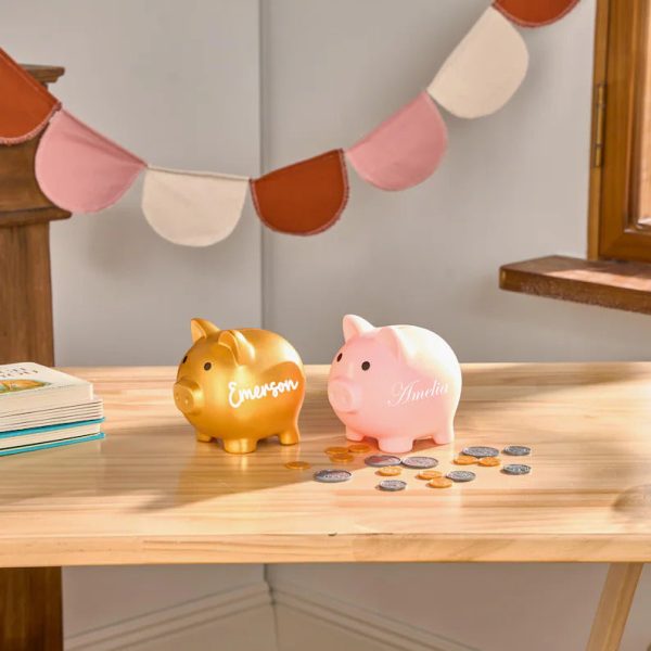 Custom Name Piggy Bank | Personalized Kids Piggy Bank | 6 Colors Small Bank | Kids Birthday Gift | Kids Room Decor