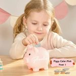 Custom Name Piggy Bank | Personalized Kids Piggy Bank | 6 Colors Small Bank | Kids Birthday Gift | Kids Room Decor