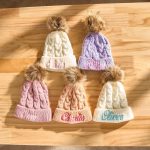 Custom Kids Beanie – Personalized Embroidered Name Hat, Baby Winter Knit Hat, Toddler Monogram Beanie, Handmade Children’s Gift