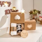 Personalized Baby Gift Set – Custom Newborn Rattle Box, Handmade Crochet Toy - Blanket, Baby Shower Gift for Girls & Boys