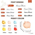 Custom Name Piggy Bank | Personalized Kids Piggy Bank | 6 Colors Small Bank | Kids Birthday Gift | Kids Room Decor