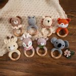 Personalized Baby Rattle – Handmade Newborn Toy, Custom Name Teether Rattle, Baby Shower Gift for Boys & Girls