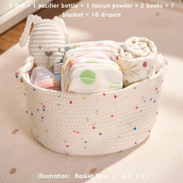 Personalized Woven Basket – Custom Name Storage Basket for Baby Toys, Nursery Organizer or Pet Toy Bin, Handmade Gift