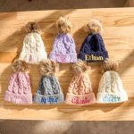 Custom Kids Beanie – Personalized Embroidered Name Hat, Baby Winter Knit Hat, Toddler Monogram Beanie, Handmade Children’s Gift