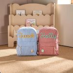 Personalized Corduroy Backpack – Custom Name Kids School Bag, Toddler Preschool Backpack, Back to School Gift for Boys & Girls