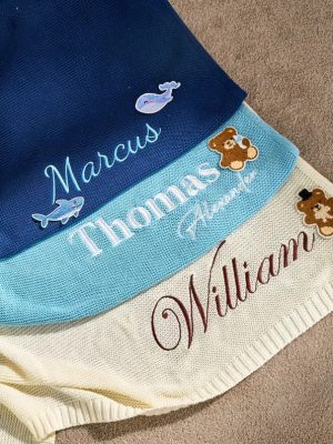 Personalized Baby Blanket | Custom Baby Name Blanket | Embroidered Baby Blanket | Unique Baby Shower Gift