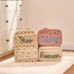 Personalized Corduroy Lunch Bag – Custom Kids Lunch Tote with Name, Toddler School Bag, Preschool Gift for Boys & Girls