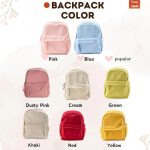Personalized Mini Kids Backpack – Custom Name Small Toddler Bag, Corduroy Preschool Backpack, Baby Gift for Boys & Girls