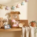 Personalized Baby Gift Set – Custom Newborn Rattle Box, Handmade Crochet Toy - Blanket, Baby Shower Gift for Girls & Boys