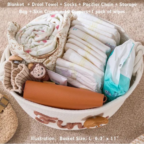 Personalized Woven Basket – Custom Name Storage Basket for Baby Toys, Nursery Organizer or Pet Toy Bin, Handmade Gift